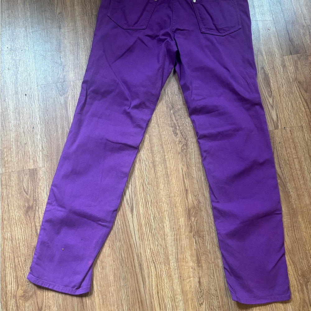 Yves Saint Laurent Purple Straight-Leg Jeans